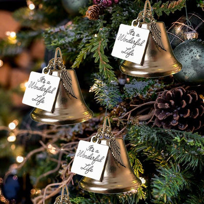 Vivolux | 🎄Weihnachtsbaum-Memorial-Ornamente Engel Flügel Glocken Anhänger Hänge-Dekoration