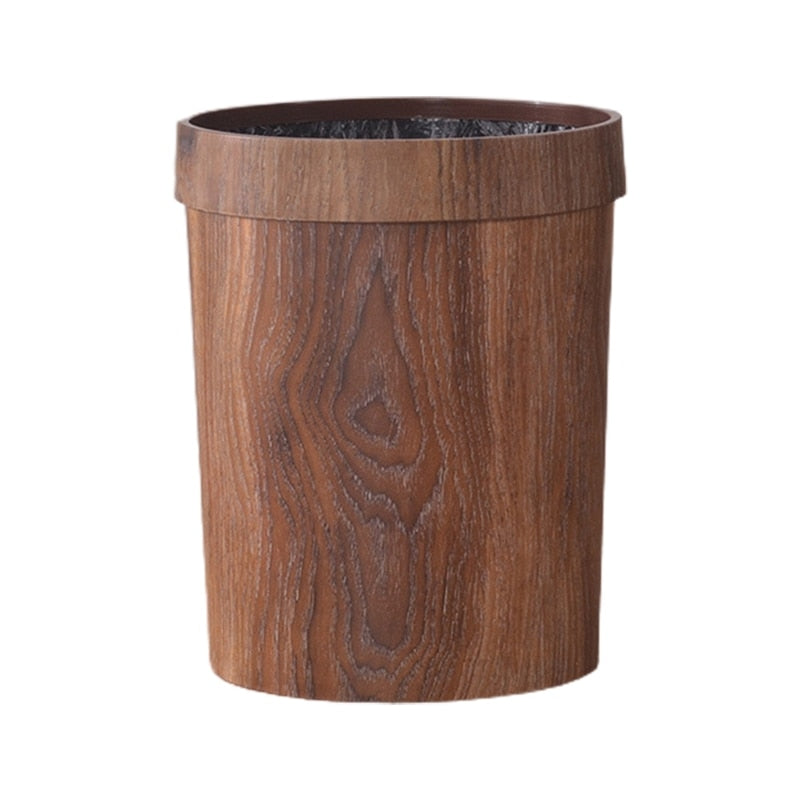 Vivolux | Eleganter Retro Holzmaserung Mülleimer