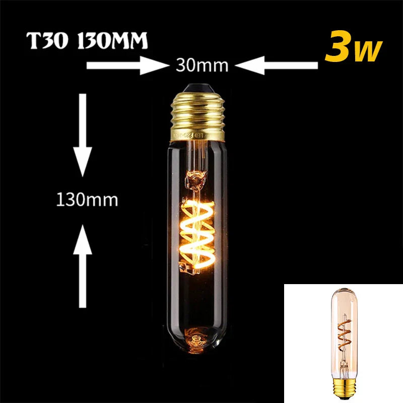 Vivolux | Dimmable Vintage LED-Birne (3W, E27-Basis) - Goldspiral-Glühfaden für Kronleuchter & dekorative Beleuchtung