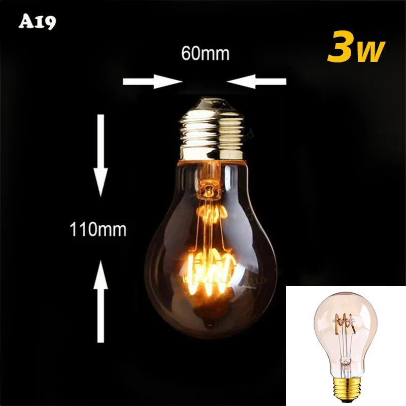 Vivolux | Dimmable Vintage LED-Birne (3W, E27-Basis) - Goldspiral-Glühfaden für Kronleuchter & dekorative Beleuchtung