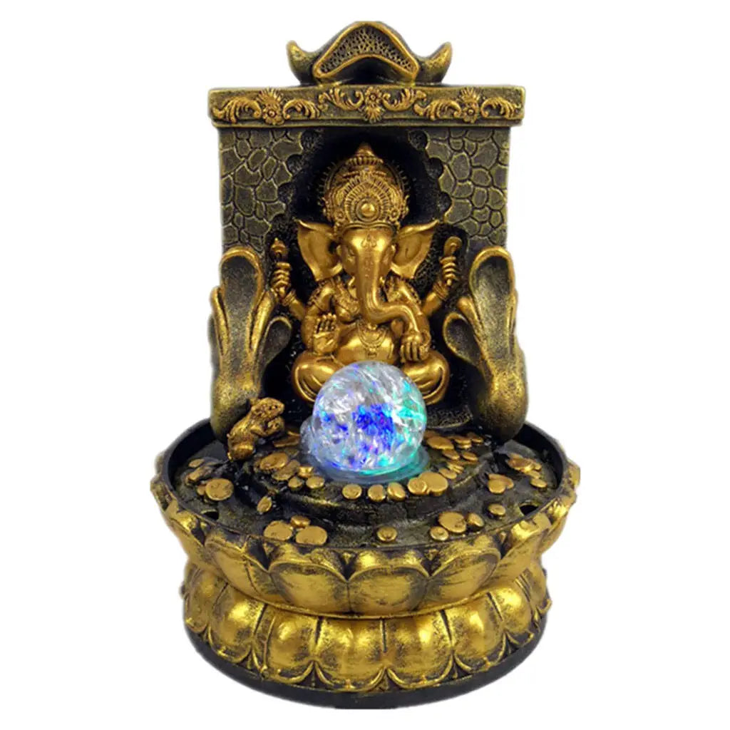 Vivolux | Atemberaubende Ganesha-Statue mit LED-Innen-Wasserquelle