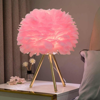 Vivolux | Tischlampe - FeatherLux - Dimmbares Licht - Elegantes Federdesign