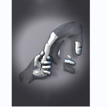 Vivolux | Metallfigur Statues Stile Abstraktes Leinwandgemälde Paare Wandkunst Liebes-Skulptur Poster Druck Wohnkultur Wohnzimmer Geschenke