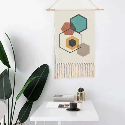 Vivolux | Macrame Hängender Baumwollteppich