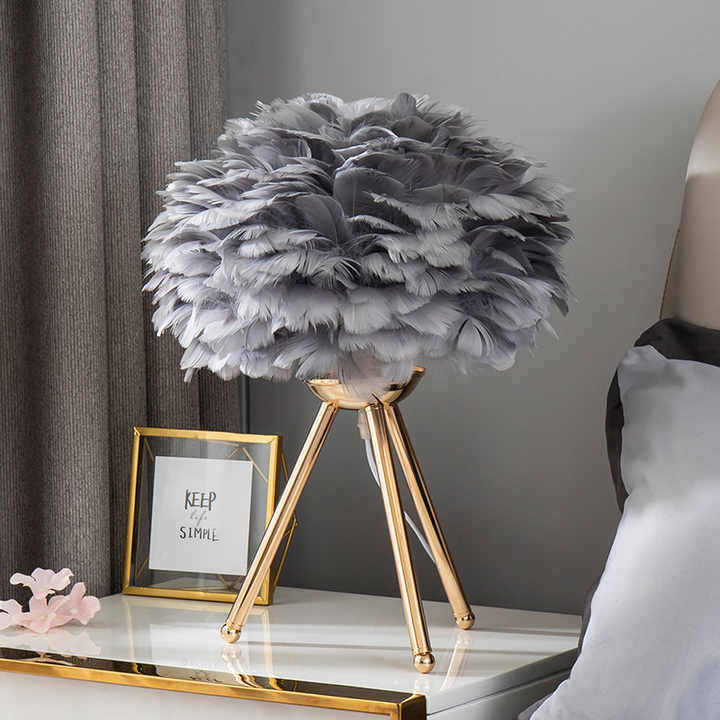 Vivolux | Tischlampe - FeatherLux - Dimmbares Licht - Elegantes Federdesign