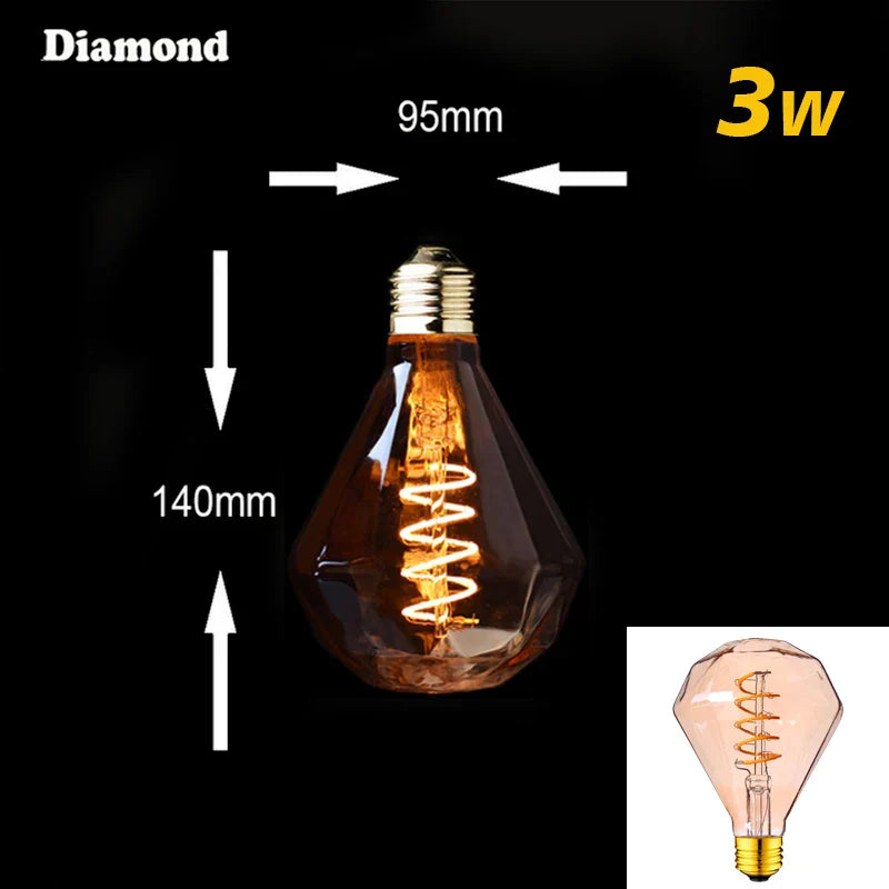 Vivolux | Dimmable Vintage LED-Birne (3W, E27-Basis) - Goldspiral-Glühfaden für Kronleuchter & dekorative Beleuchtung