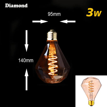 Vivolux | Dimmable Vintage LED-Birne (3W, E27-Basis) - Goldspiral-Glühfaden für Kronleuchter & dekorative Beleuchtung