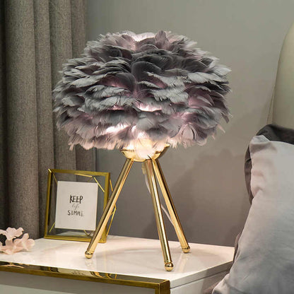 Vivolux | Tischlampe - FeatherLux - Dimmbares Licht - Elegantes Federdesign