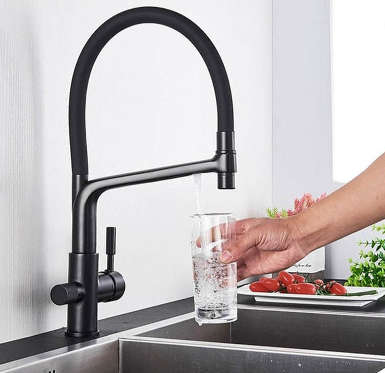 Vivolux | Doppelter Auslauf Trinkwasserhahn Gefilterte Küchenarmaturen
