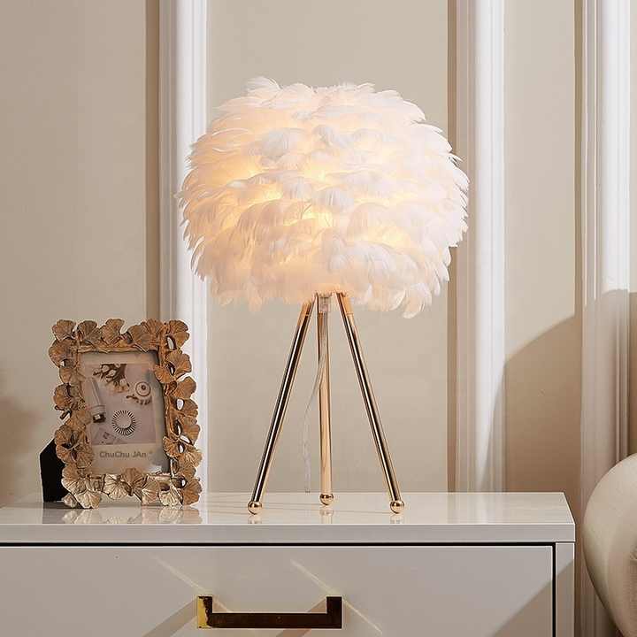 Vivolux | Tischlampe - FeatherLux - Dimmbares Licht - Elegantes Federdesign