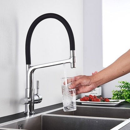 Vivolux | Doppelter Auslauf Trinkwasserhahn Gefilterte Küchenarmaturen