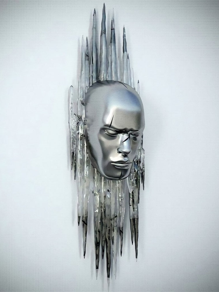 Vivolux | Metallfigur Statues Stile Abstraktes Leinwandgemälde Paare Wandkunst Liebes-Skulptur Poster Druck Wohnkultur Wohnzimmer Geschenke