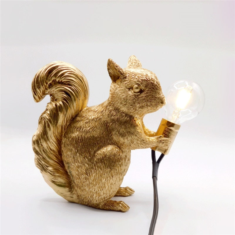 Vivolux | SquirrelBright Nordische Eichhörnchen Tischlampe | Designer-Deko | LED Stimmungslicht | Perfekt für Zuhause