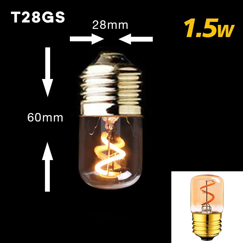 Vivolux | Dimmable Vintage LED-Birne (3W, E27-Basis) - Goldspiral-Glühfaden für Kronleuchter & dekorative Beleuchtung