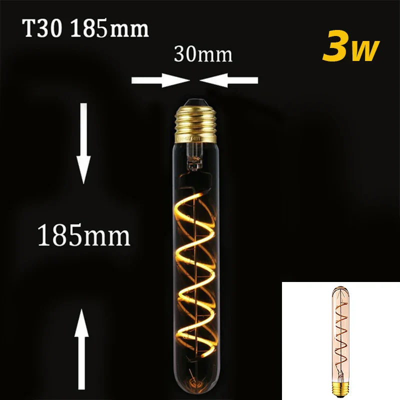 Vivolux | Dimmable Vintage LED-Birne (3W, E27-Basis) - Goldspiral-Glühfaden für Kronleuchter & dekorative Beleuchtung