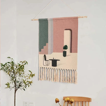 Vivolux | Macrame Hängender Baumwollteppich
