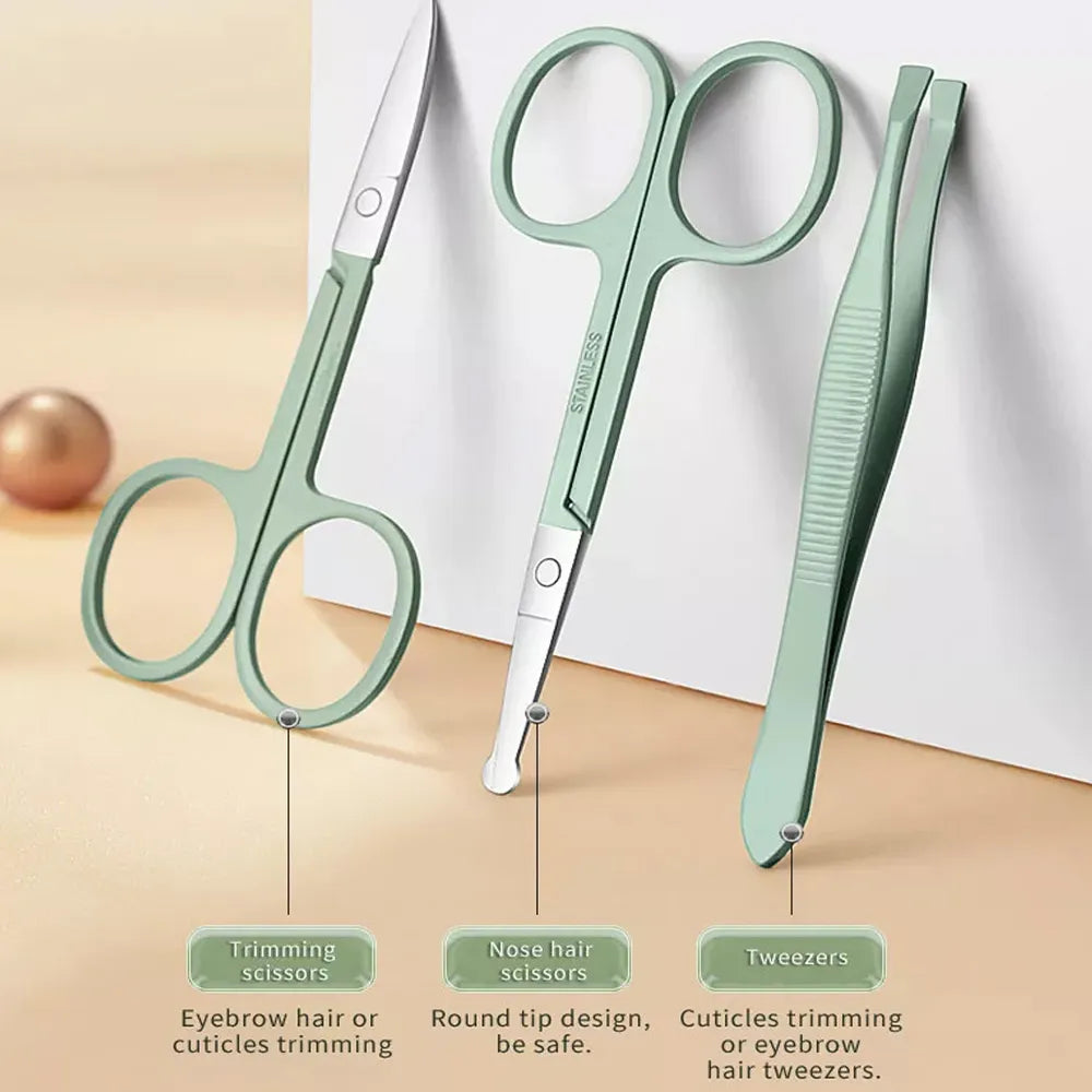 Vivolux | LuxNails | Professionelles Edelstahl-Maniküre- und Pediküre-Set | Tragbar & Multifunktional | Luxuriöse Aufbewahrungsbox