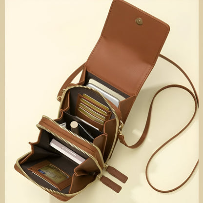 Carry- Stilvolle Crossbody Geldbörse & Telefonhalter Tasche
