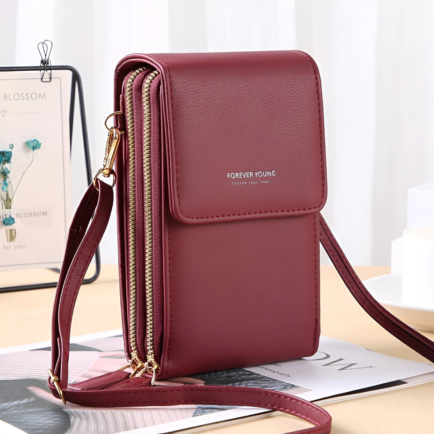 Carry- Stilvolle Crossbody Geldbörse & Telefonhalter Tasche