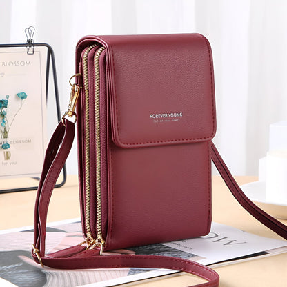 Carry- Stilvolle Crossbody Geldbörse & Telefonhalter Tasche
