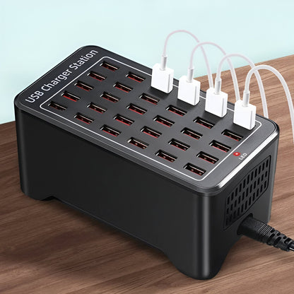 Vivolux | PowerPort Pro 30 - Universelle Multi-USB-Ladegerät mit 30 Anschlüssen