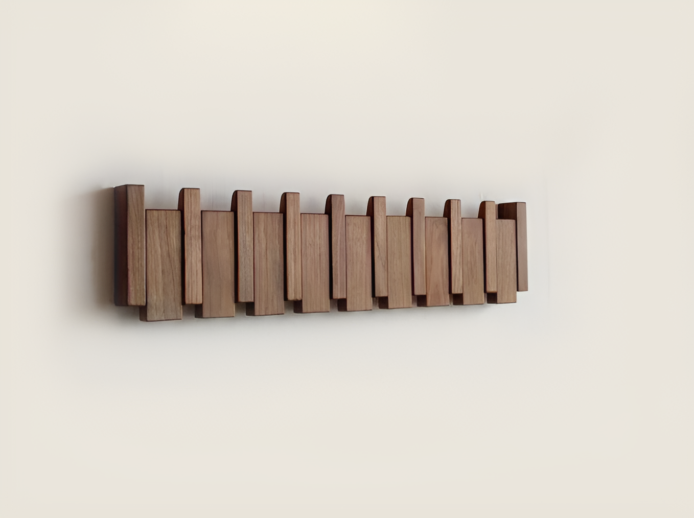 Vivolux | RetroHooks - Holzklavier-Wandregal mit magnetischen Haken