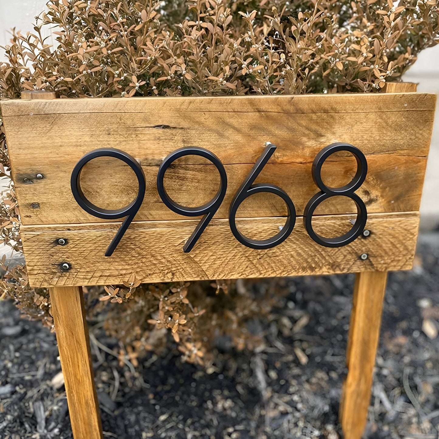 Vivolux | Schwarz Ganz Hausnummer  -  Hausnummer Modern  -  Hausnummer Schild