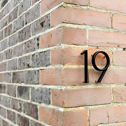 Vivolux | Schwarz Ganz Hausnummer  -  Hausnummer Modern  -  Hausnummer Schild