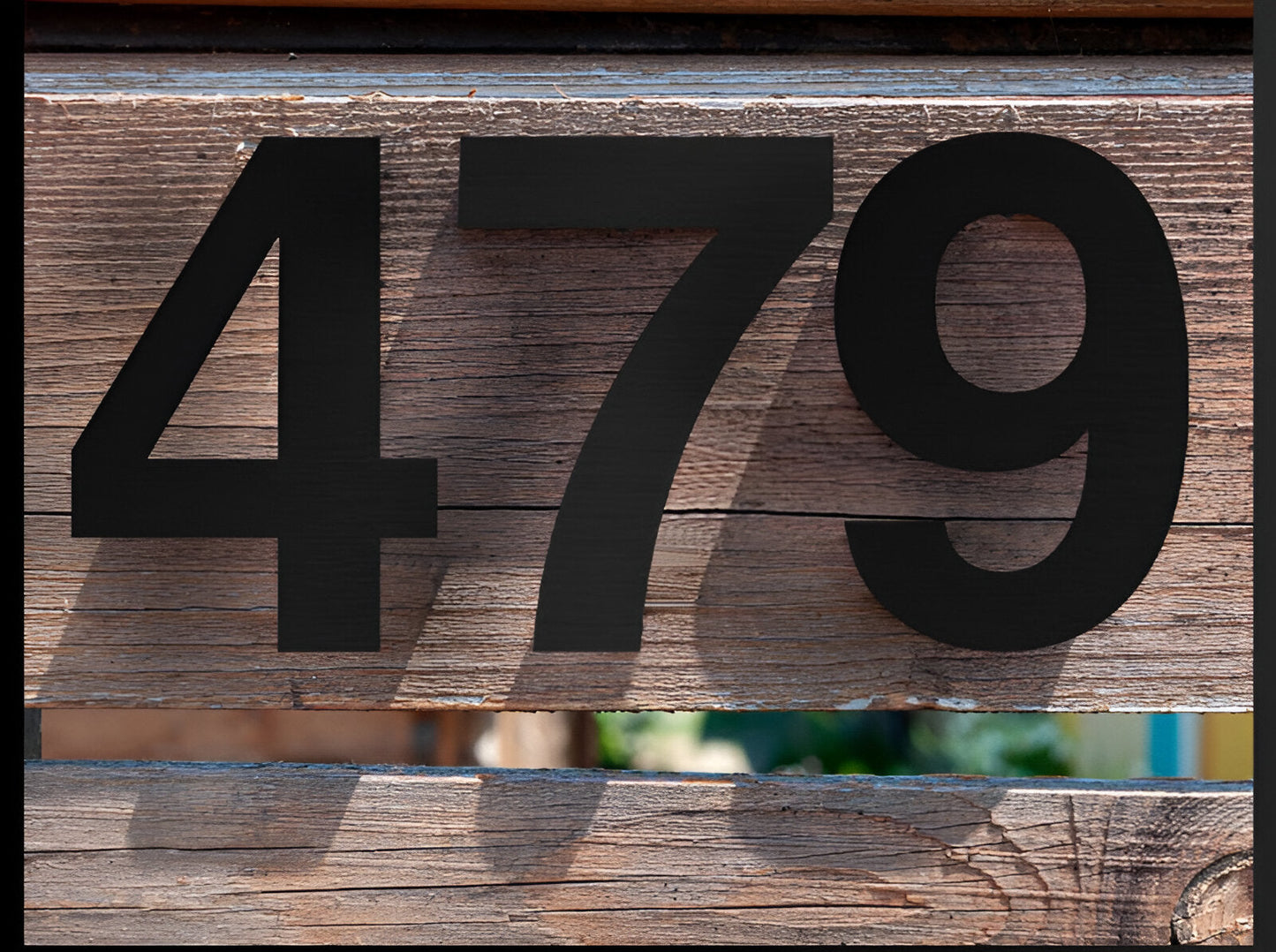 Vivolux | Schwarz Ganz Hausnummer  -  Hausnummer Modern  -  Hausnummer Schild