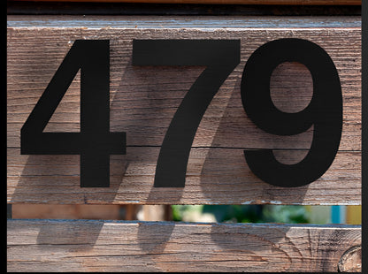 Vivolux | Schwarz Ganz Hausnummer  -  Hausnummer Modern  -  Hausnummer Schild