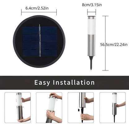 Vivolux | SolarShimmer - Edelstahl-Solar-Post-Leuchten Außenlampe