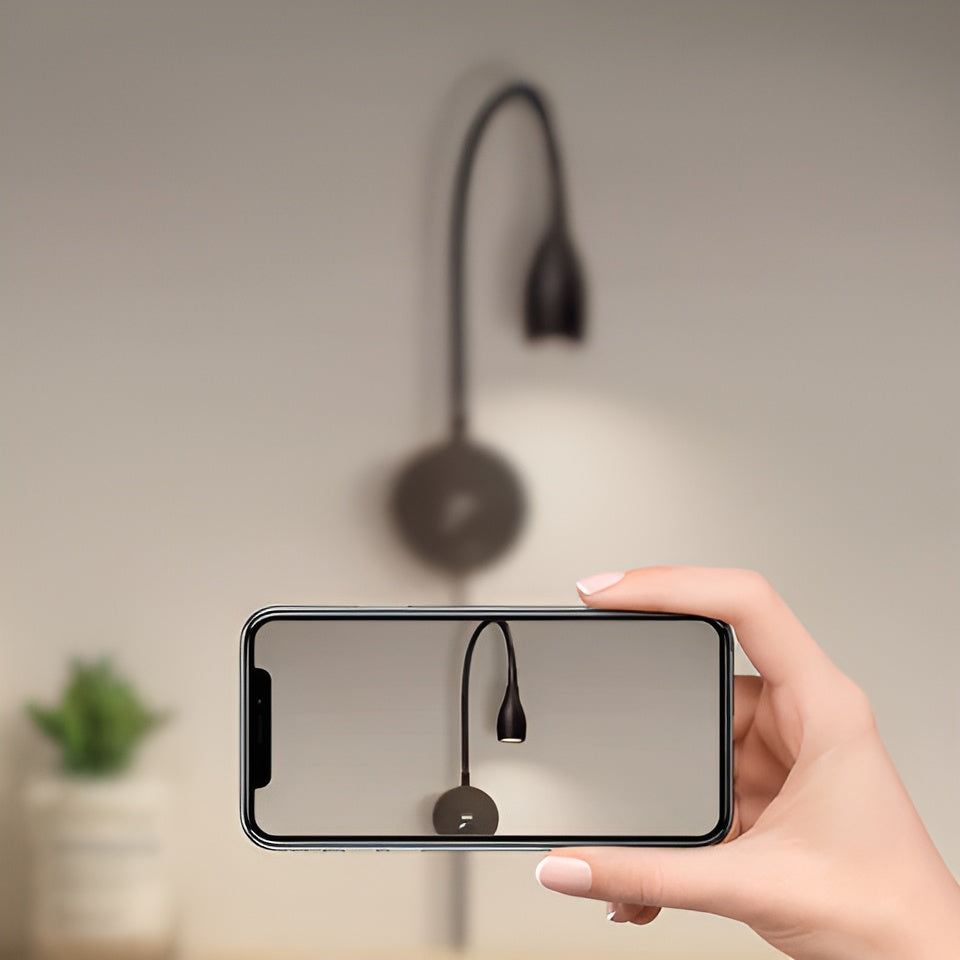 Vivolux | TouchGlow - 2-in-1-Schwanenhals-Wandleuchte mit USB-Ladegerät für gemütliche Leseabende