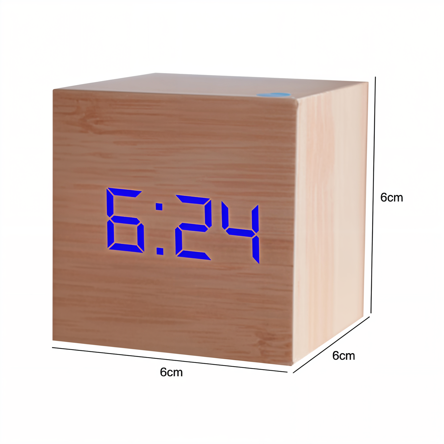 Vivolux | Digitale LED-Wecker - Würfeluhr - Holzuhr