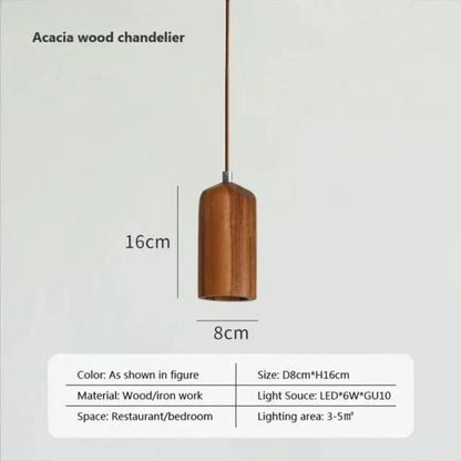 Vivolux | Skandinavische Holz Hängeleuchte – Minimalistisches Design für Wohnzimmer und Schlafzimmer | Natürlicher Holzlook