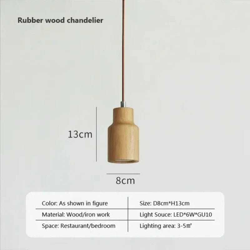 Vivolux | Skandinavische Holz Hängeleuchte – Minimalistisches Design für Wohnzimmer und Schlafzimmer | Natürlicher Holzlook