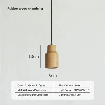 Vivolux | Skandinavische Holz Hängeleuchte – Minimalistisches Design für Wohnzimmer und Schlafzimmer | Natürlicher Holzlook