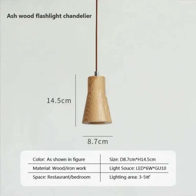 Vivolux | Skandinavische Holz Hängeleuchte – Minimalistisches Design für Wohnzimmer und Schlafzimmer | Natürlicher Holzlook