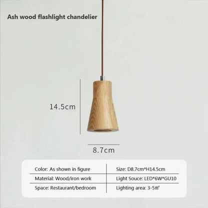 Vivolux | Skandinavische Holz Hängeleuchte – Minimalistisches Design für Wohnzimmer und Schlafzimmer | Natürlicher Holzlook