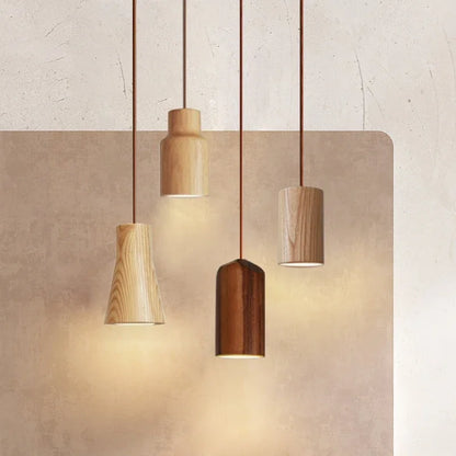 Vivolux | Skandinavische Holz Hängeleuchte – Minimalistisches Design für Wohnzimmer und Schlafzimmer | Natürlicher Holzlook