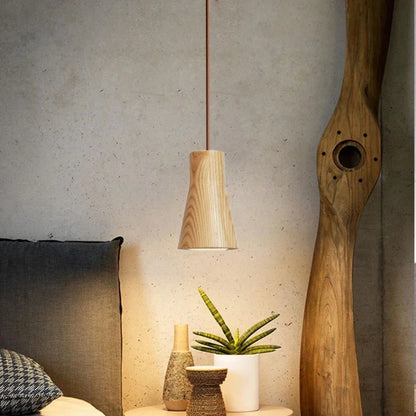 Vivolux | Skandinavische Holz Hängeleuchte – Minimalistisches Design für Wohnzimmer und Schlafzimmer | Natürlicher Holzlook
