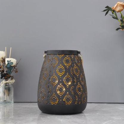 Vivolux | Marokkanischer Stil Black Metal Batterie Betriebene Tischlampe - Schnurlose Lampe