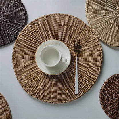 Vivolux | 6-teiliges Set Dickere Rattan Tischset