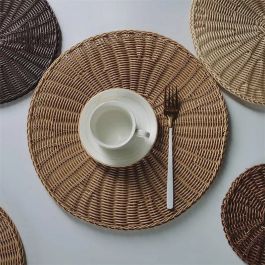 Vivolux | 6-teiliges Set Dickere Rattan Tischset