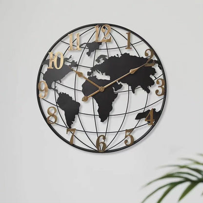 60cm Große Weltkarte Wanduhr