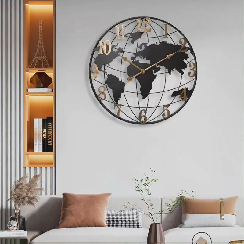 60cm Große Weltkarte Wanduhr