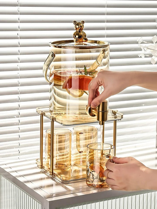 Vivolux | Glas Saftspender mit 4 Bechern