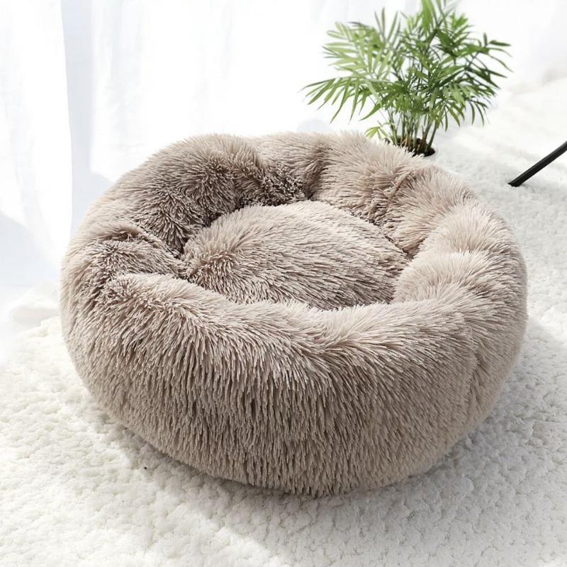 Vivolux | PawNest Beruhigendes Donut-Katzenbett | Rundes Plüsch Nest | Stresslindernd & Gemütlich | Perfekt für Katzen & kleine Hunde