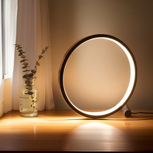 Vivolux | Halo Glo Lampe – minimalistische dimmbare runde LED-Tischlampe