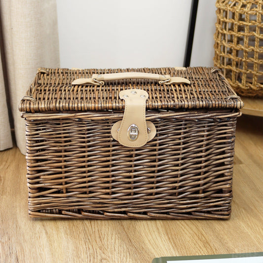 Vivolux | Antique Wash Wicker Chest Hamper