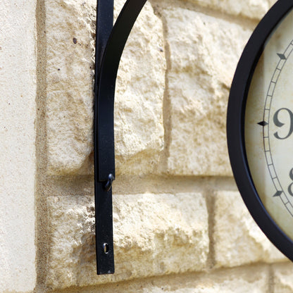 Vivolux | Black  Double Sided Railway Outdoor Clock